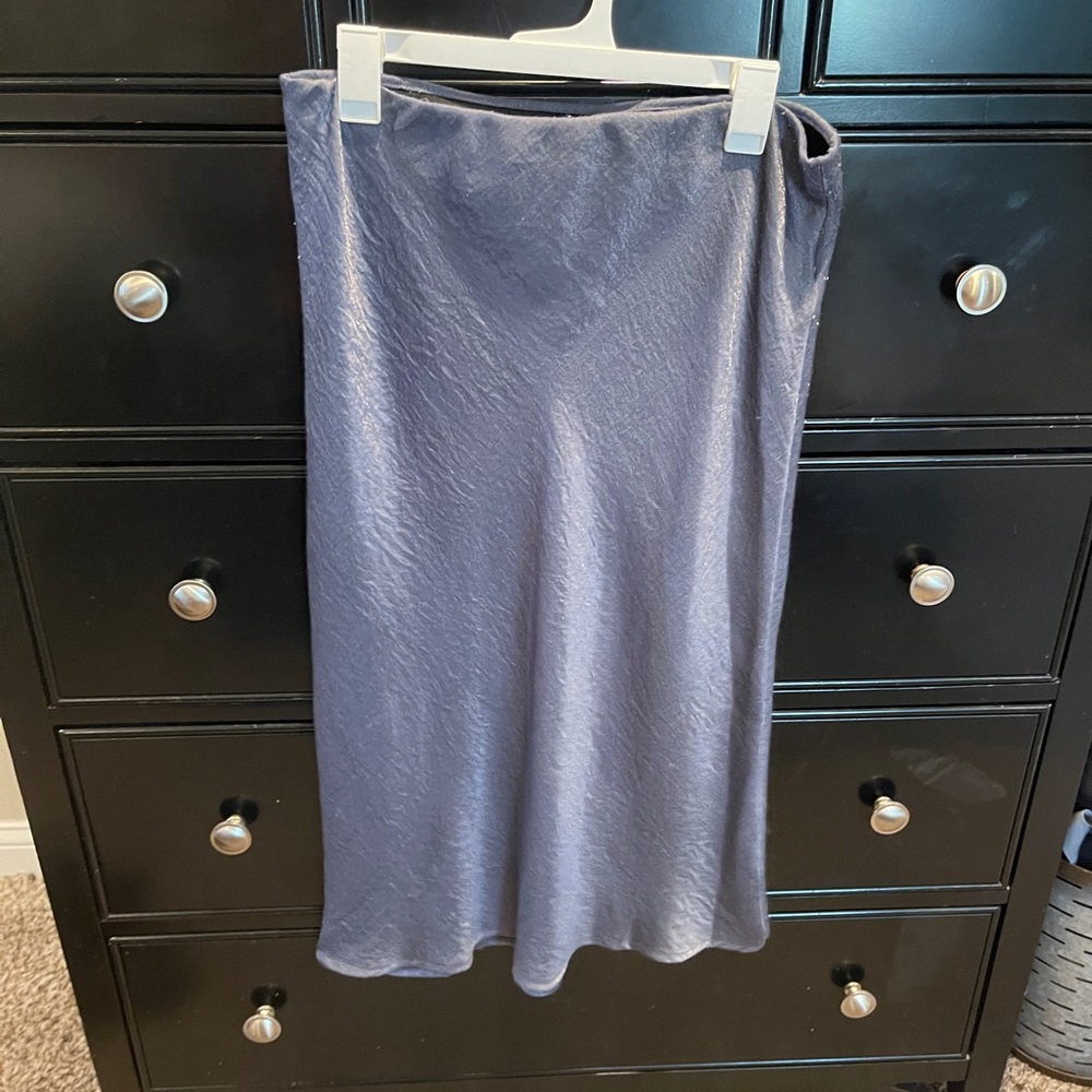 BOBEAU Satin MIDI Skirt, Size XL